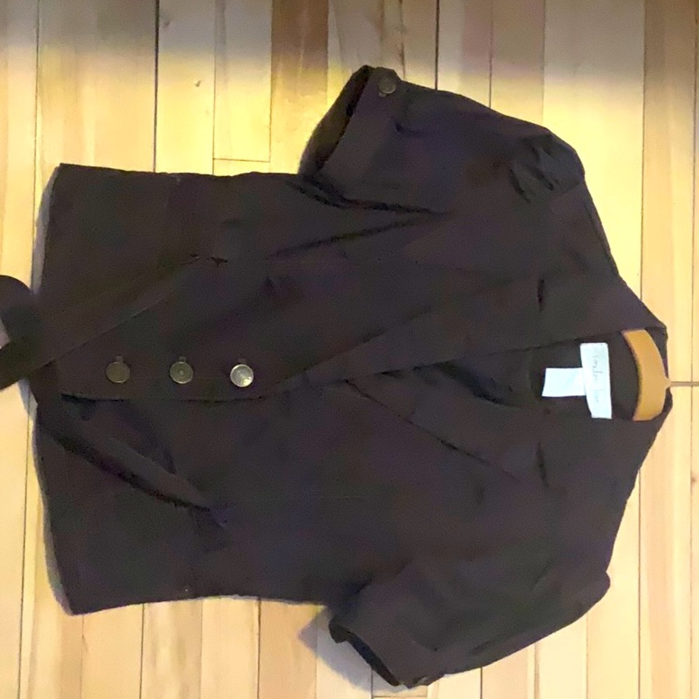 Jacket,brown,short sleeve,cotton/spandex felt